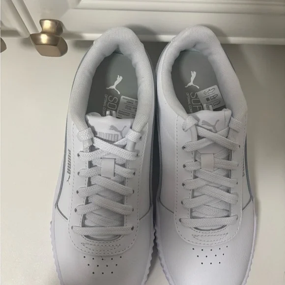 Puma Carina White Women's Sneakers - Picture 4 of 7